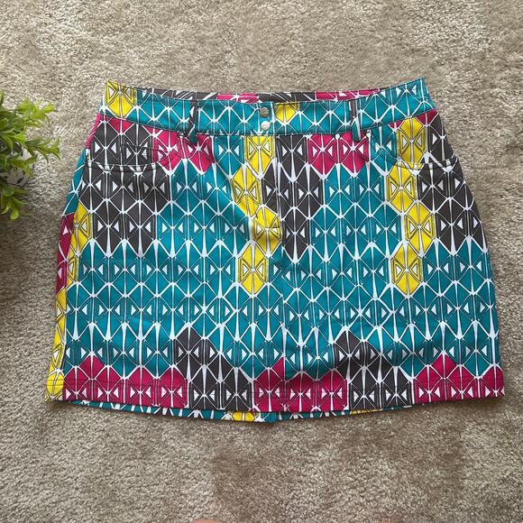 Slazenger Multicolored Geometric Print Active Golf/Tennis Skort Size: 8 - Picture 13 of 13